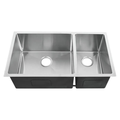 Le prix usine SUS304 Undermount 32 avance le double évier petit à petit de cuisine d'acier inoxydable de cuvette