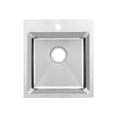 Approvisionnement de la Chine au-dessus d'évier de cuisine de 304 cuvettes d'acier inoxydable d'évier de Topmount de compteur avec le drain