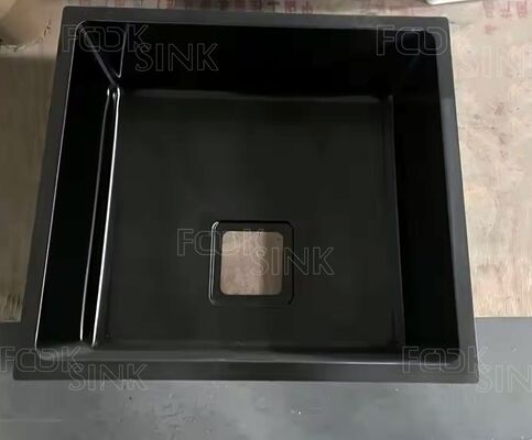 Réservoirs de cuisine en acier inoxydable en noir 54x44cm 304 PVD Taille personnalisée Réservoir de cuisine artisanale