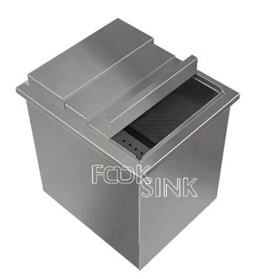 High Quality Insulated Ice Bucket With Brushed Surface 304 Stainless Steel Ice Bin container Customizable Large Capacity Outdoor Camping Ice Bin