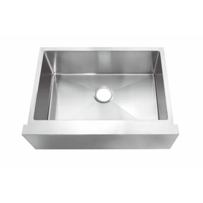 New Style Farmhouse Stainless Steel Kitchen Sinks Golden Luxury 28/34 Inch Apron Front 18 Gauge Brushed Finish Noir Matte Nano Sink est équipé d'un évier en acier