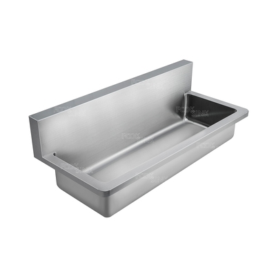 Production d'usine Prix direct évier public brossé grand extérieur éviers en acier inoxydable 304 cuisine taille personnalisée évier en acier inoxydable commercial 1200 mm long lavabo à main