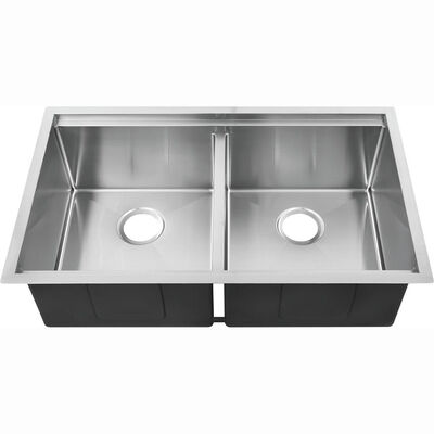 Production professionnelle d'éviers de cuisine en acier inoxydable de 16 calibres sous le comptoir éviers de cuisine bassin 33x20 pouces bordure poste de travail 10 pouces profond sous-monté évier